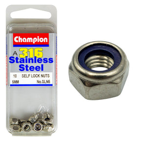 SELF LOCKING NYLON INSERT NUTS STAINLESS STEEL PACK