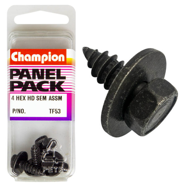 SELF TAPPING SCREWS HEX DRIVE W/ FLAT WASHER PANEL PACK