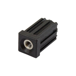 25mm Square M8 Threaded Tube End Mild Steel 4PK