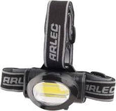 Arlec 3W 100 Lumens Rechargeable LED Head Torch / Black