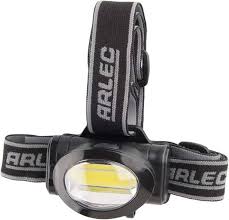 Arlec 3W 100 Lumens Rechargeable LED Head Torch / Black