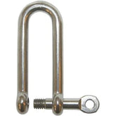 LONG D SHACKLE STAINLESS STEEL 316