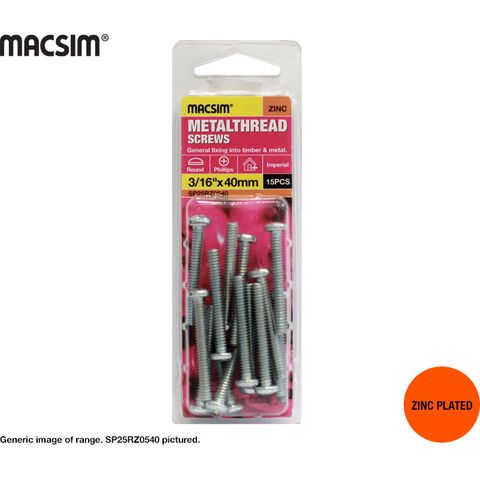 ZINC PAN HEAD PHILLIPS DRIVE SCREW
