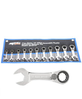 Gear Drive ROE Quad Drive Spanner Set - Stubby - 15° Offset - Metric - 11pc