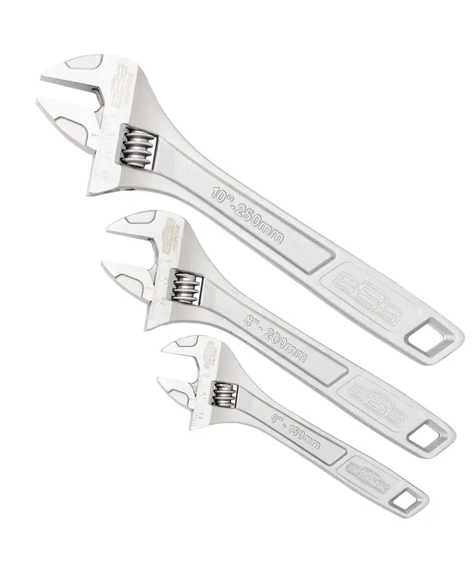 Adjustable Wrench Set - 888 Series - Chrome - 3pc