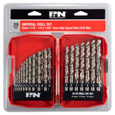 P&N 1/16-1/2INCH HSS-METAL JOBBER DRILL BIT SET - 29 PIECE