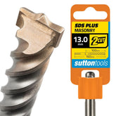 Sutton Tools 13.0 x 160mm 2 Cut SDS Plus Masonry Drill Bit