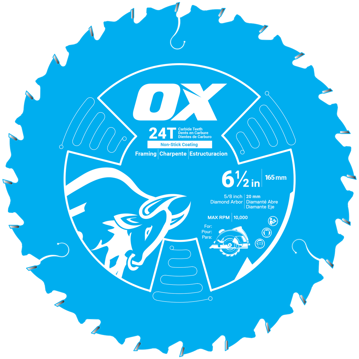 OX Pro Wood Cutting Coated Saw Blades