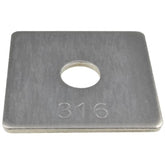 SQUARE WASHER STAINLESS STEEL 316 METRIC