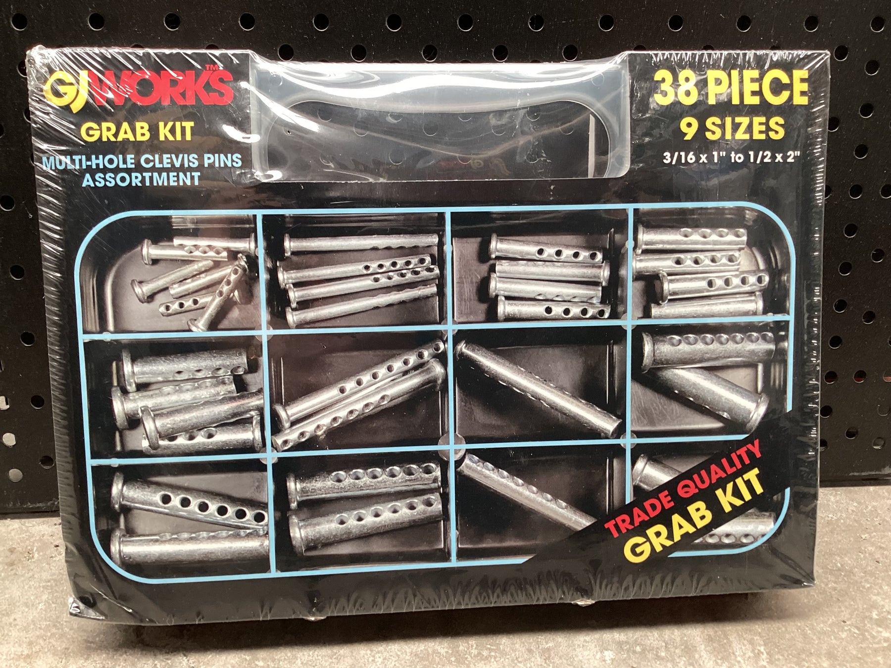 GJ WORKS Grab Kit Multi-hole Clevis Pins Assortment GKA38