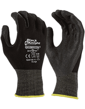 GLOVE -  Black/RED Knight Gripmaster Coated